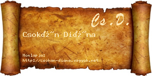 Csokán Diána névjegykártya