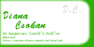 diana csokan business card